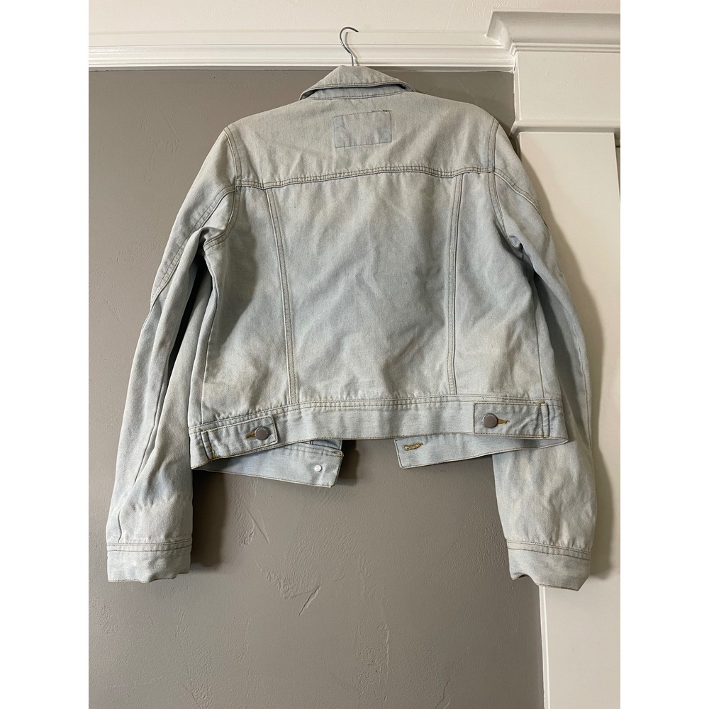 Ashley-Vintage Charm Womens Light Wash Denim Trucker Jacket Blue Size M - Picture 6 of 10